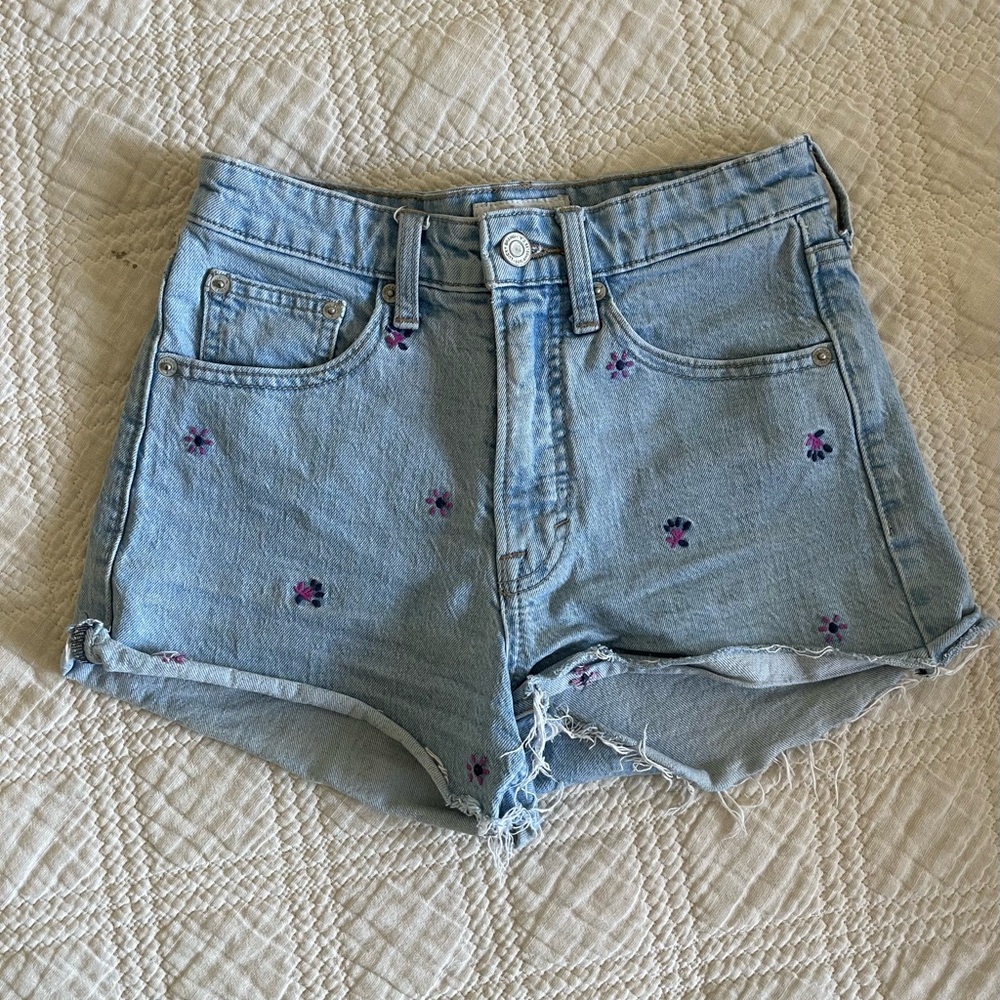 Lucky Brand Embroidered Denim Shorts